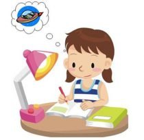 Girl studying